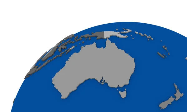 オーストラリアでは地球の政治地図 — ストック写真