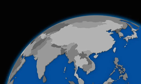 惑星地球の政治地図に東南アジア — ストック写真