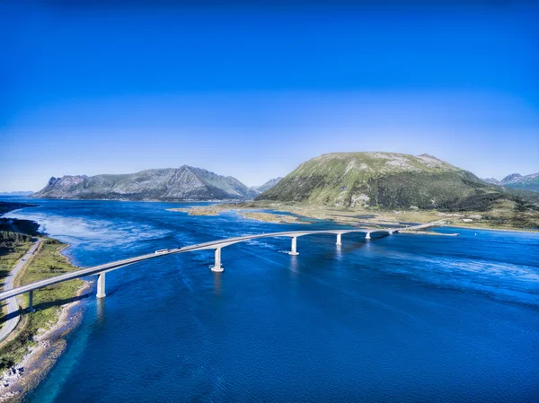 Bro på Lofoten - Stock-foto