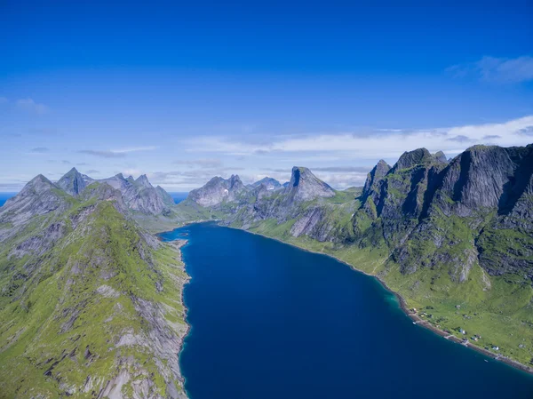 Aerial fjord — Stockfoto