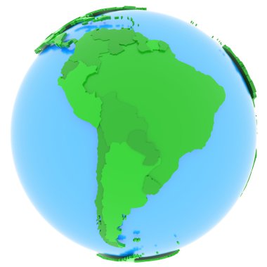 Dünya üzerinde Güney Amerika