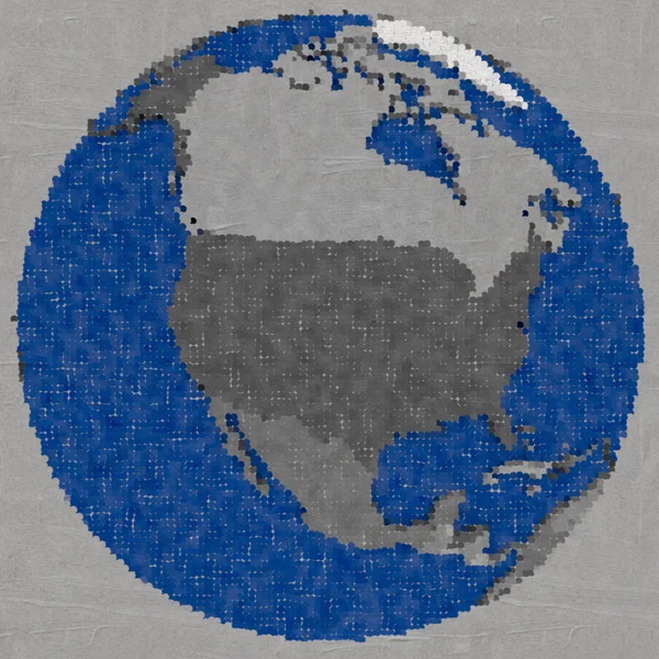 Disegno del Nord America sulla Terra — Foto Stock