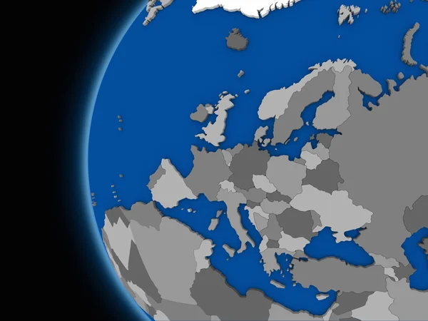 Európai kontinens, a politikai földön — Stock Fotó