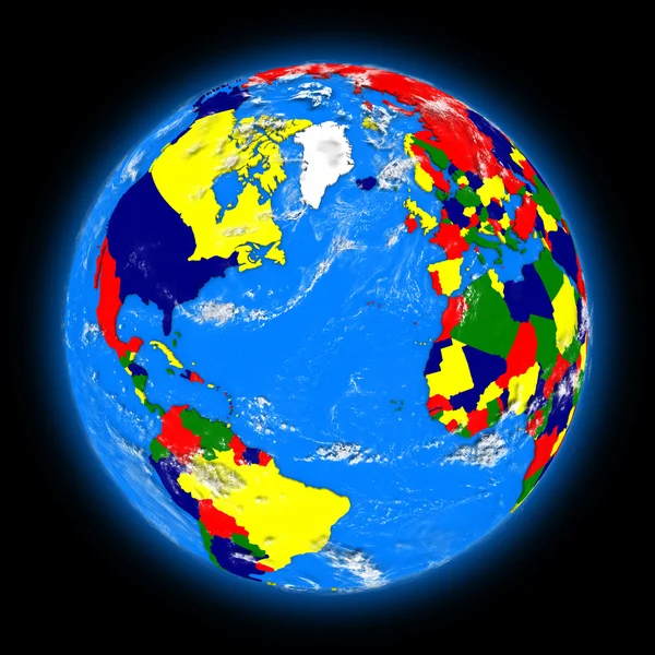 Северное полушарие на планете Земля — стоковое фото