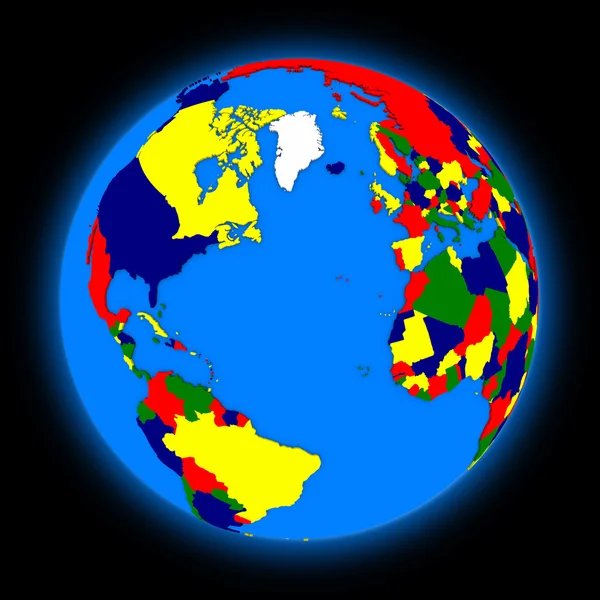 Hemisfério norte no planeta Terra — Fotografia de Stock