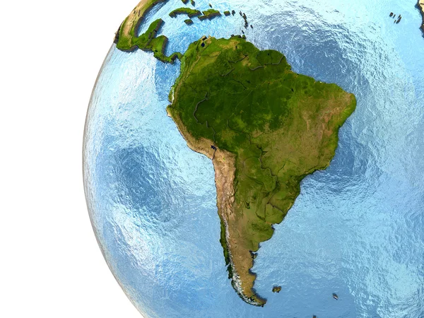 América do Sul na terra — Fotografia de Stock