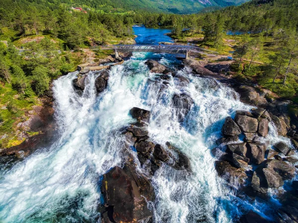Likholefossen waterfall in Norway — Stock Photo, Image