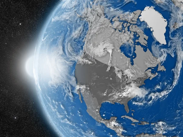 Continente norteamericano desde el espacio —  Fotos de Stock