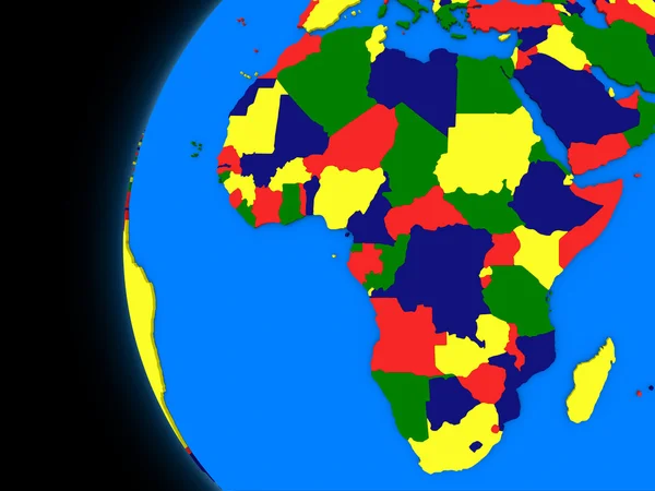 Африканського континенту на політичні землі — стокове фото