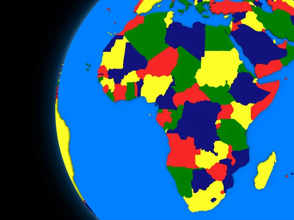 Continente africano en la Tierra política —  Fotos de Stock