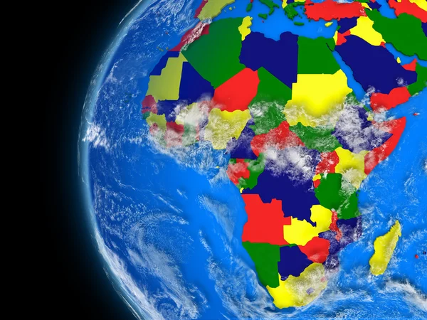 Siyasi dünya Afrika kıtasında — Stok fotoğraf