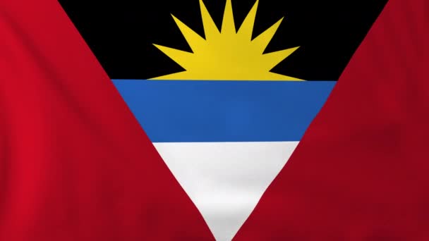 Bandera de antigua barbuda — Vídeo de stock