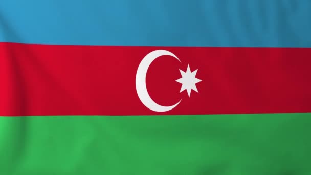 Vlajka Ázerbájdžánu — Stock video