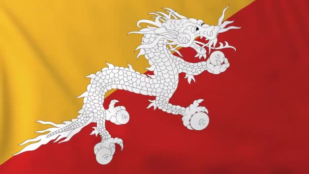 Bandera de Bután — Vídeos de Stock