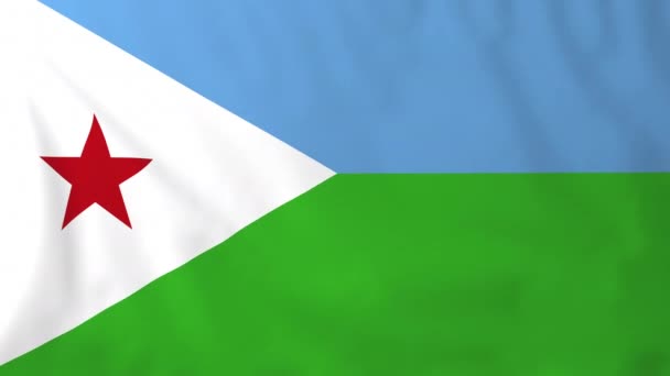 Bandera de djibouti — Vídeo de stock