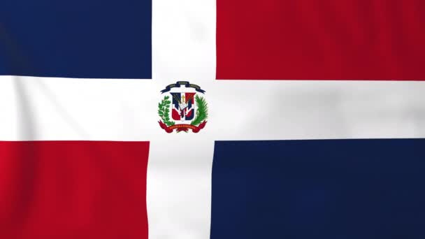 Flagge der Dominikanischen Republik — Stockvideo