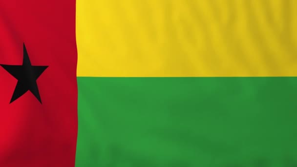 Флаг Гвинеи-Бисау — стоковое видео