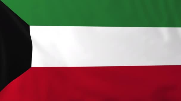 Bandeira do Kuwait — Vídeo de Stock