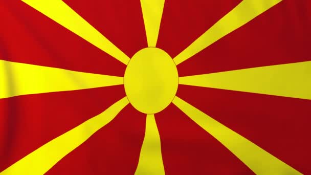 Bandeira da Macedónia — Vídeo de Stock