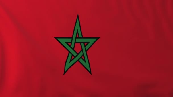 Bandiera del Marocco — Video Stock