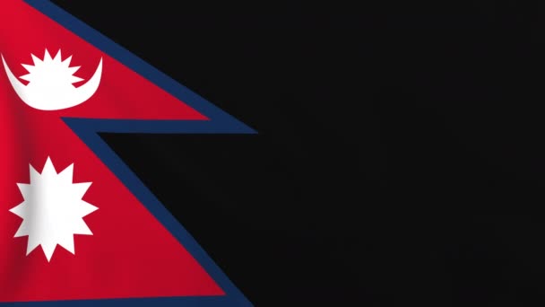 Flaga Nepalu — Wideo stockowe