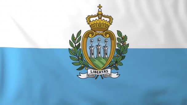 Bandeira de San Marino — Vídeo de Stock