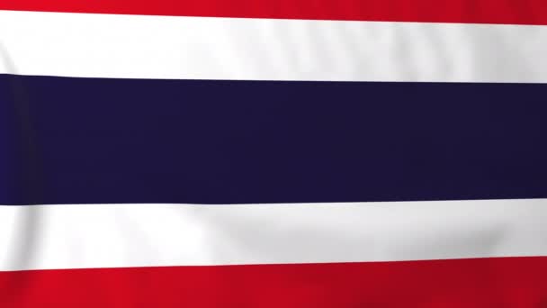 Vlag van thailand — Stockvideo