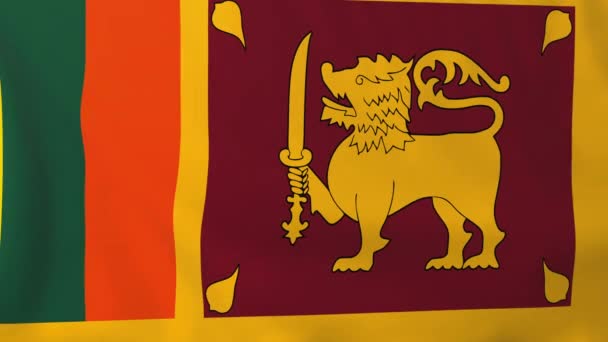 Bandera de sri lanka — Vídeos de Stock