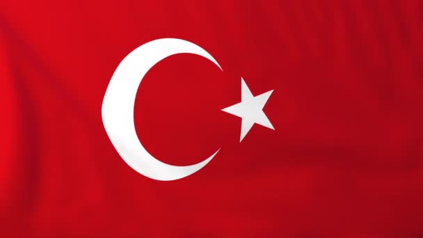 Bandera de Turkey — Vídeos de Stock