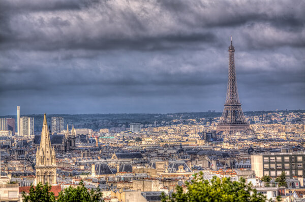 Paris cityscape with Eiffel Tower