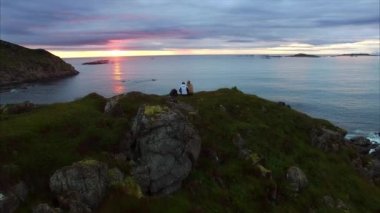Norveç, Vesteralen romantik gece yarısı güneşi