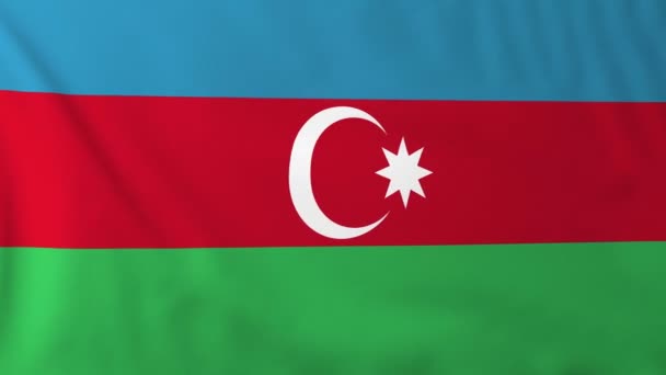 Bandera de Azerbaijan — Vídeo de stock