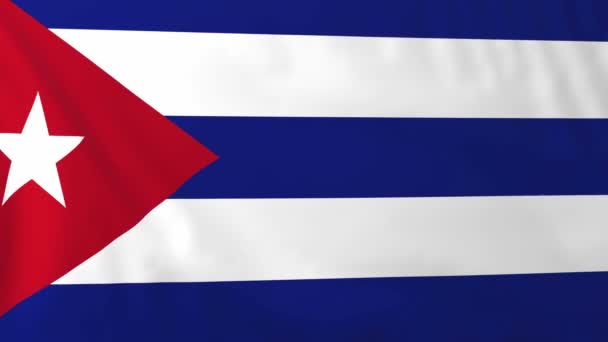 Küba Cumhuriyeti bayrağı — Stok video