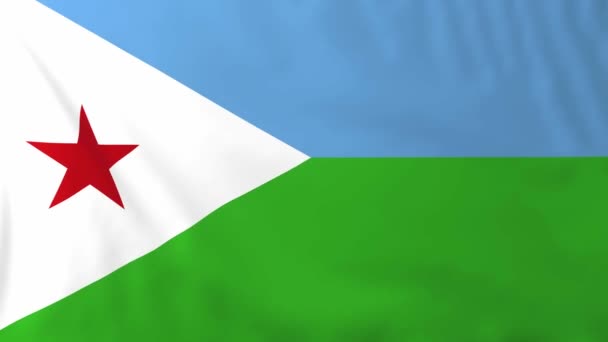 Bandeira de djibouti — Vídeo de Stock