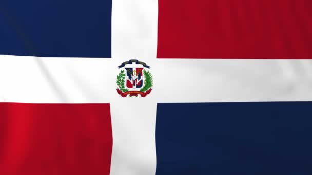 Bandeira de Dominican Republic — Vídeo de Stock