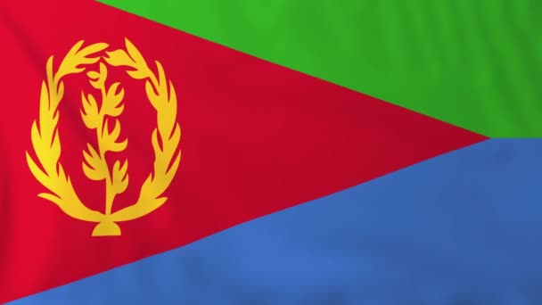 Vlag van eritrea — Stockvideo