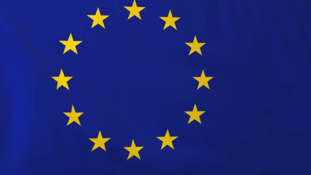 Flagge der EU — Stockvideo