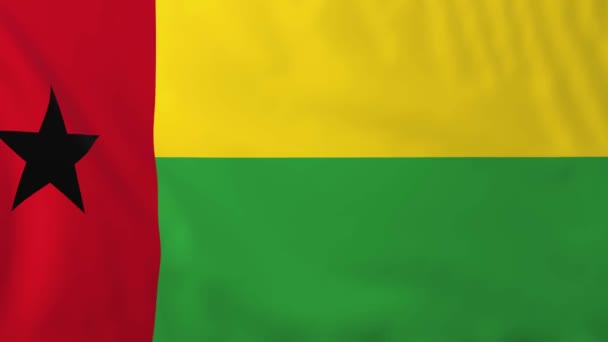 Bandeira da Guiné-Bissau — Vídeo de Stock