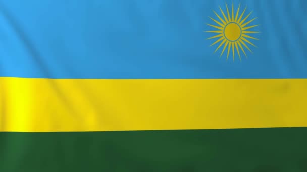 Flagga rwanda — Stockvideo