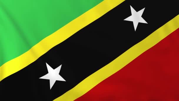 Flagga Saint Kitts — Stockvideo