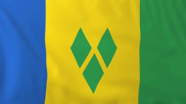 Флаг Сент-Винсента — стоковое видео