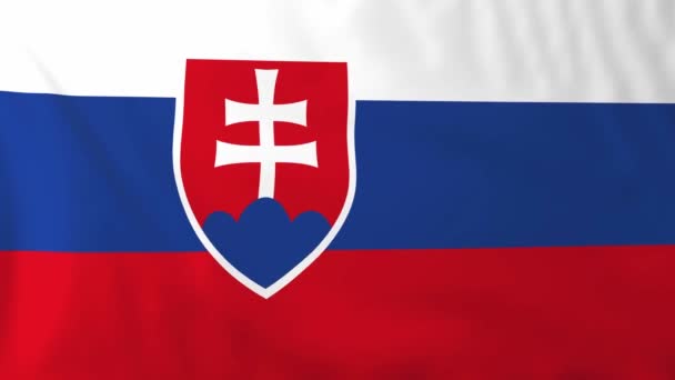 Flagga Slovakien — Stockvideo