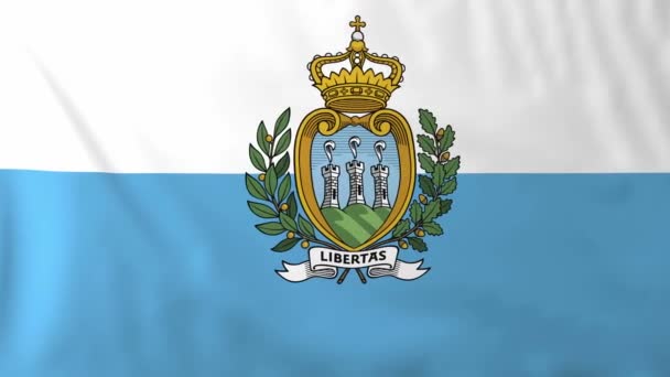 Bandera de San Marino — Vídeo de stock