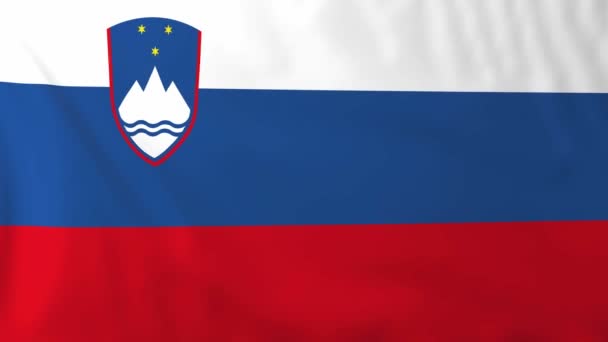 Bandera de Eslovenia — Vídeo de stock