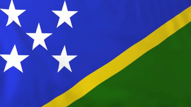 Bandeira das ilhas Salomão — Vídeo de Stock