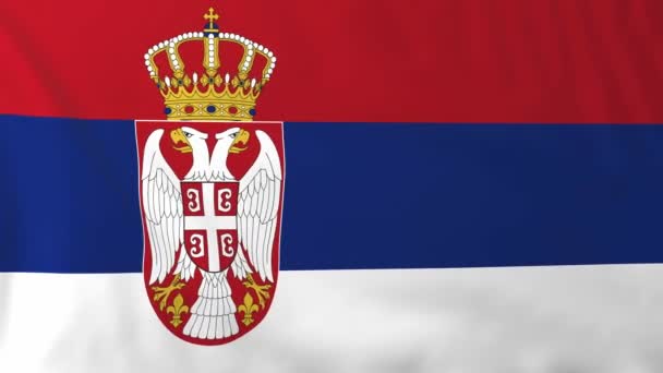 Flagga Serbien — Stockvideo
