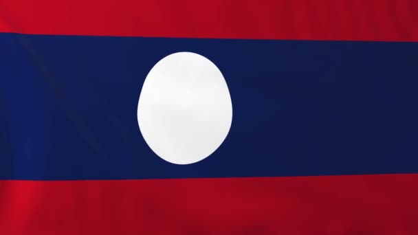 Bandera de laos — Vídeos de Stock