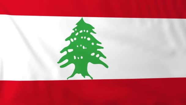 Флаг либанона — стоковое видео