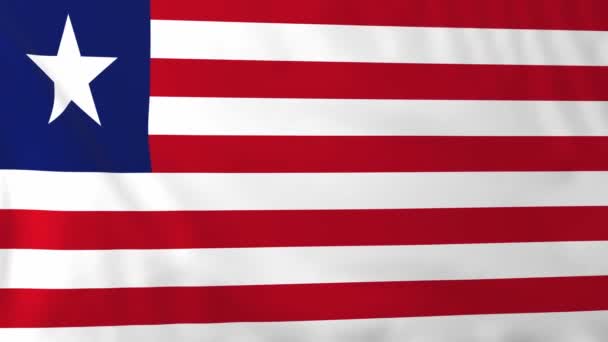 Bandera de Liberia — Vídeo de stock