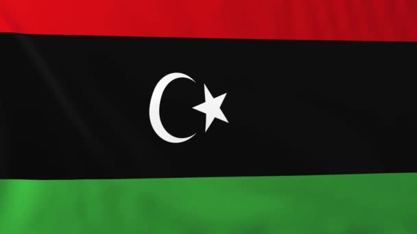 国旗的利比亚 — 图库视频影像